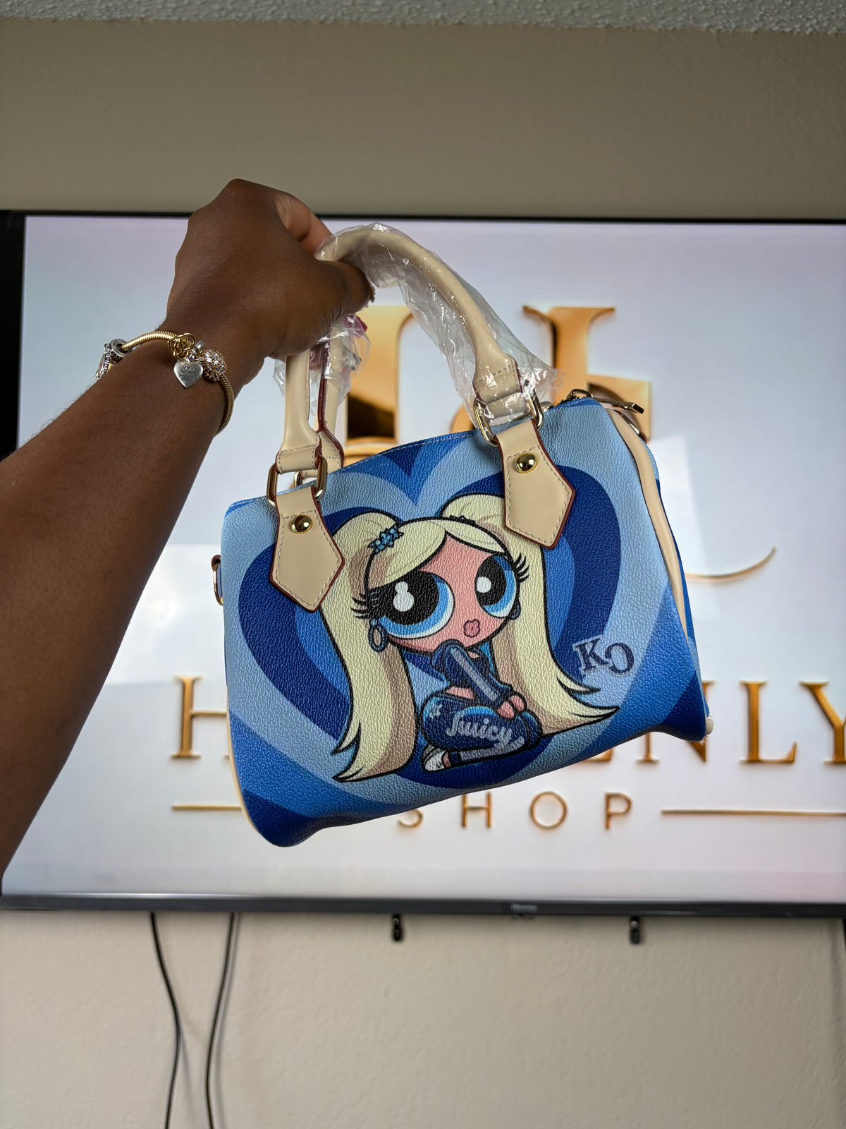 Pillow bag (powerful girl blue)